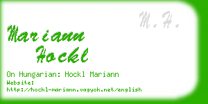 mariann hockl business card